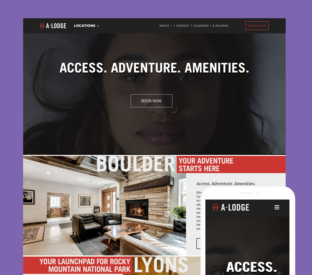A-Lodge a web design and SEO client of Roaring Media